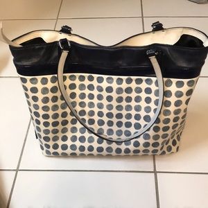 polka dotted Coach purse